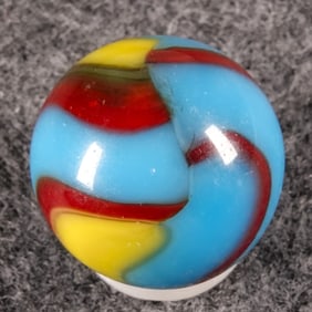 PELTIER GLASS COMPANY, National Line Rainbo. Superman. 21/32". Near Mint(+) (8.8).