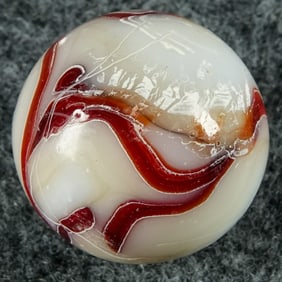 ALLEY AGATE COMPANY, Swirl. Chalkie. 23/32". Mint (9.8).