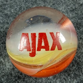 FOREIGN MACHINE MADE, Character Marble. Ajax. Sparkler. 1-1/16". Near Mint(+) (8.8).