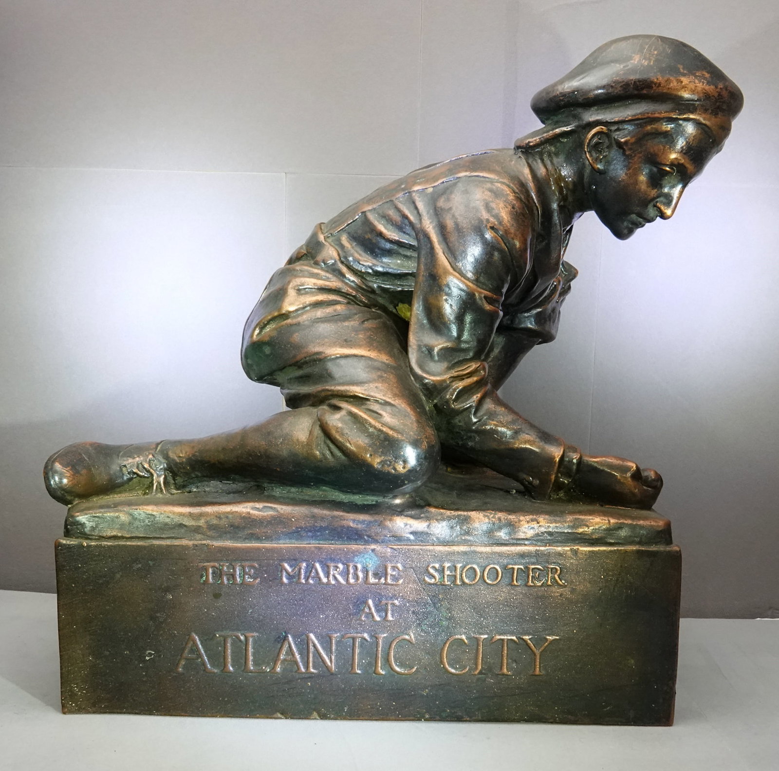 MISCELLANEOUS, Tournament Statue. Rare 1925 Atlantic City Marble Tournament Statue Trophy. (1 of 9)