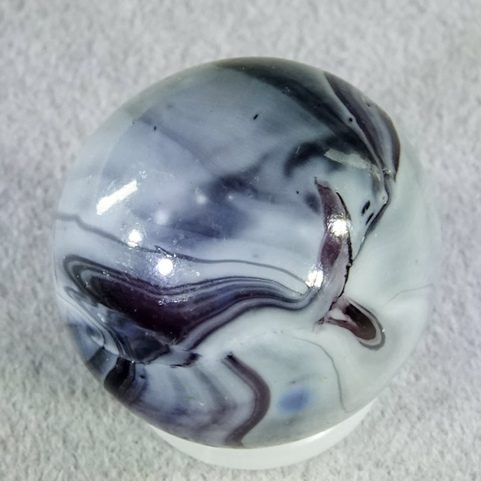CHRISTENSEN AGATE COMPANY, Slag. 11/16". Mint (9.9).: CHRISTENSEN AGATE COMPANY, Slag. Purple Slag. Handgathered. Payne OH, circa 1925-1927. 11/16". Mint (9.9).