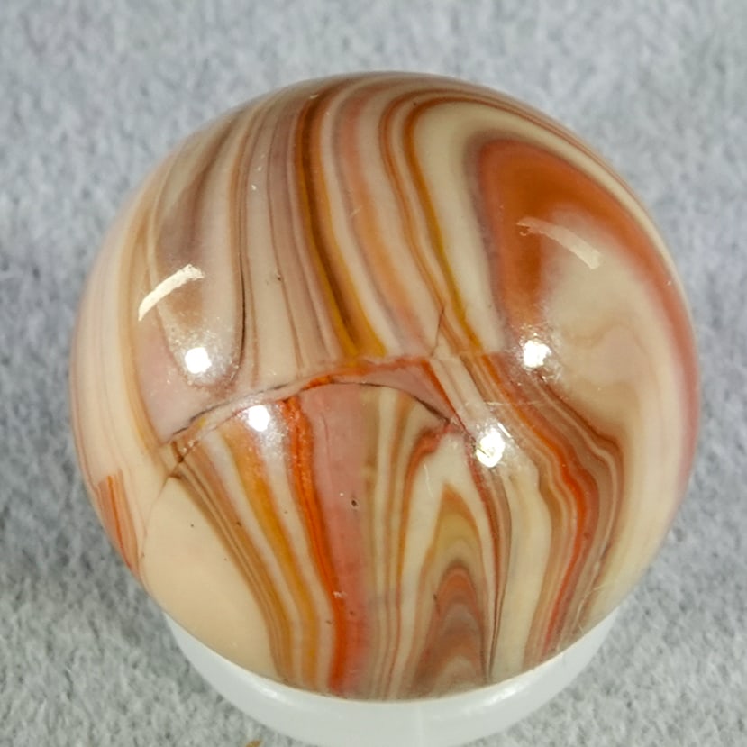 CHRISTENSEN AGATE COMPANY, Striped Opaque. 19/32". Mint(-) (9.2). (1 of 6)