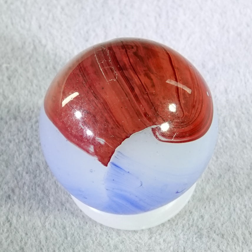AKRO AGATE COMPANY, Patch Oxblood. 5/8". Mint (9.8). (1 of 6)