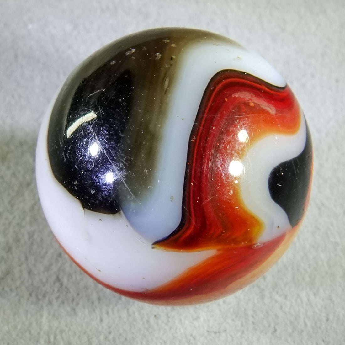 PELTIER GLASS COMPANY, National Line Rainbo. Rebel. 7/8". Mint(-) (9.0). (1 of 9)