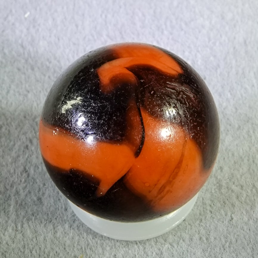 PELTIER GLASS COMPANY, National Line Rainbo. Tiger. 19/32". Mint(-) (9.0). (1 of 6)