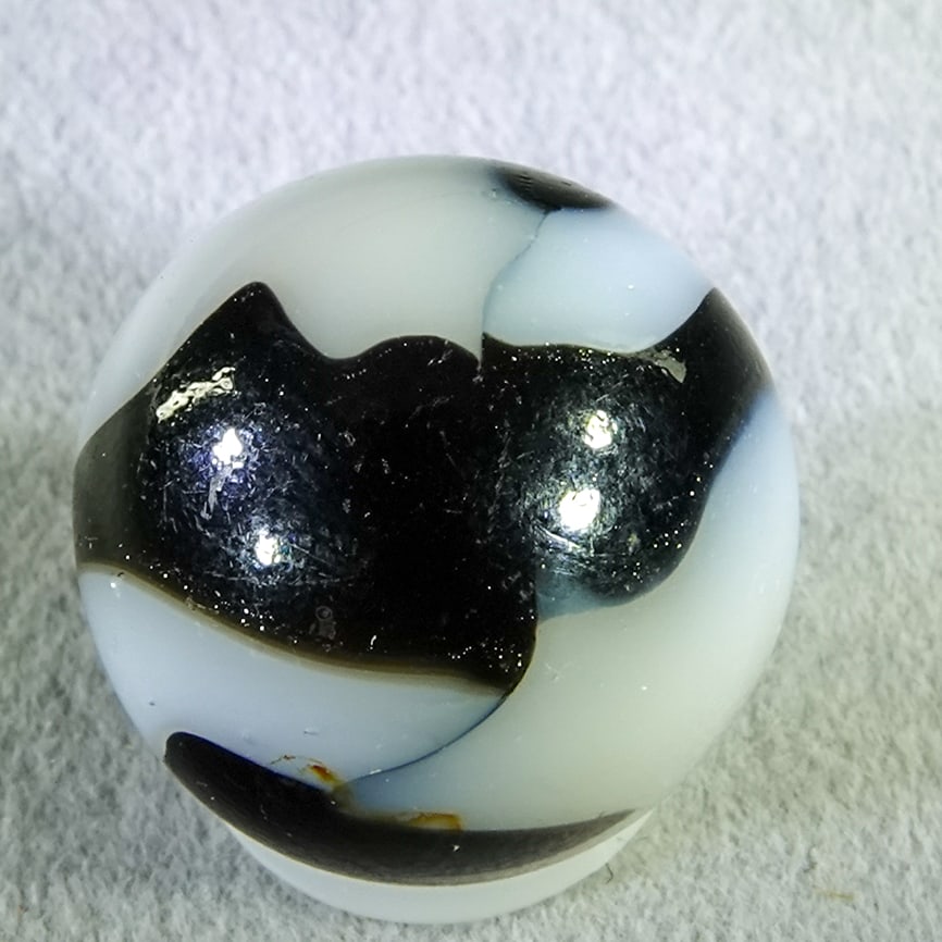 PELTIER GLASS COMPANY, National Line Rainbo.Zebra. 21/32". Mint (9.8). (1 of 6)