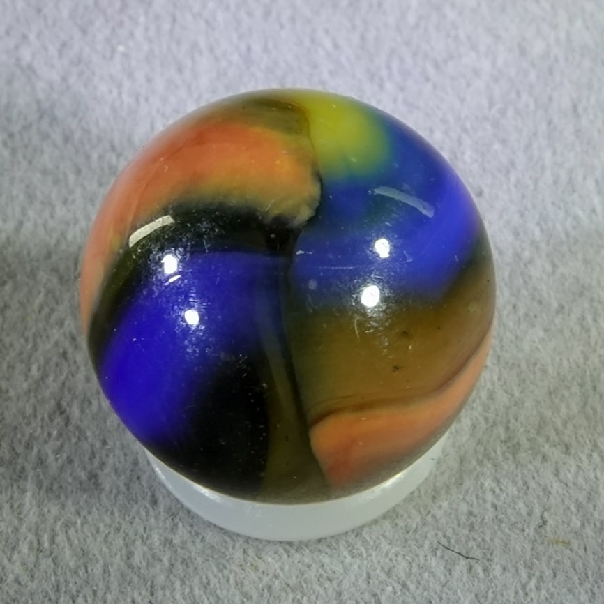 PELTIER GLASS COMPANY, National Line Rainbo. Clear Rainbo. 19/32". Mint (9.9). (1 of 6)