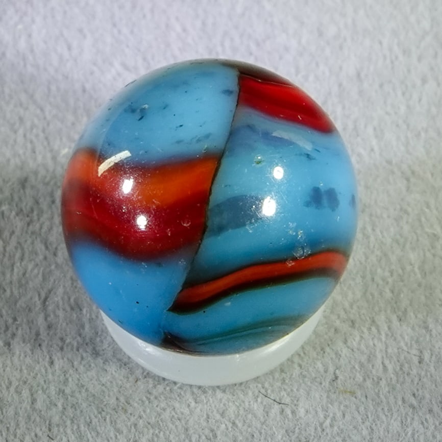 PELTIER GLASS COMPANY, National Line Rainbo. Anemic Superman. 19/32". Near Mint(+) (8.8). (1 of 6)