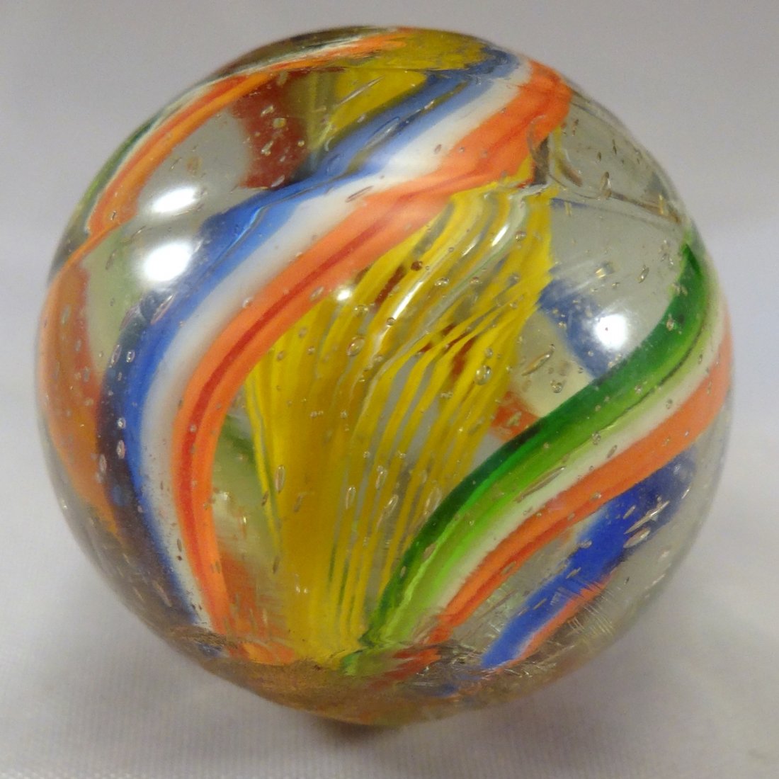 Marbles: Lot 59.  SWIRL, Latticinio Core. NM(+) (8.9). (1 of 3)