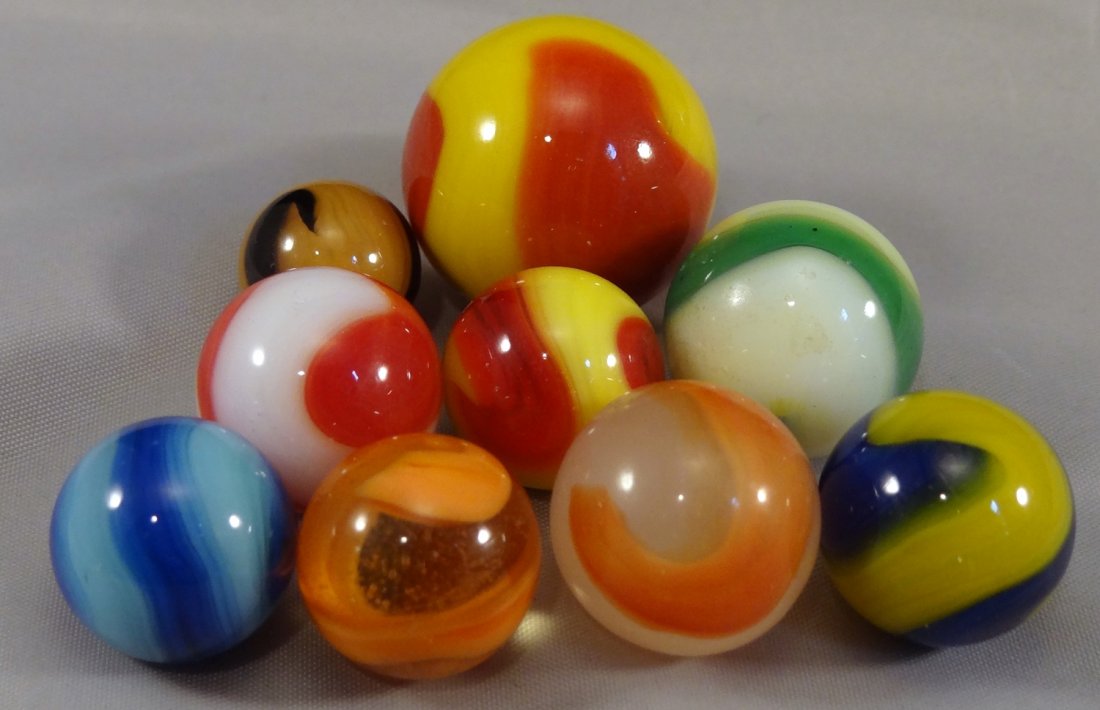 Marbles: Lot 65.  AKRO, 9 Corkscrews. Mint to NM(+) . (1 of 1)