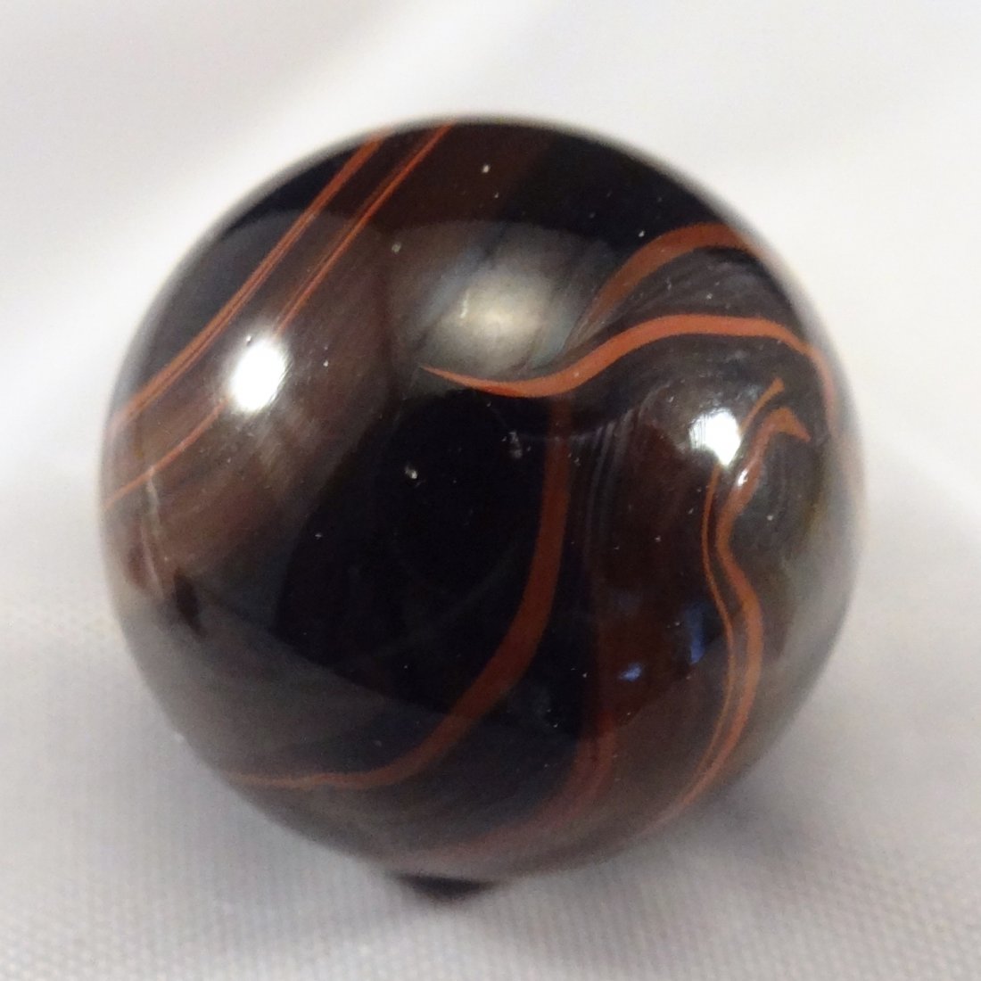 Marbles: Lot 82.  M.F. CHRISTEN, Green Brick. Mint(-) (1 of 5)
