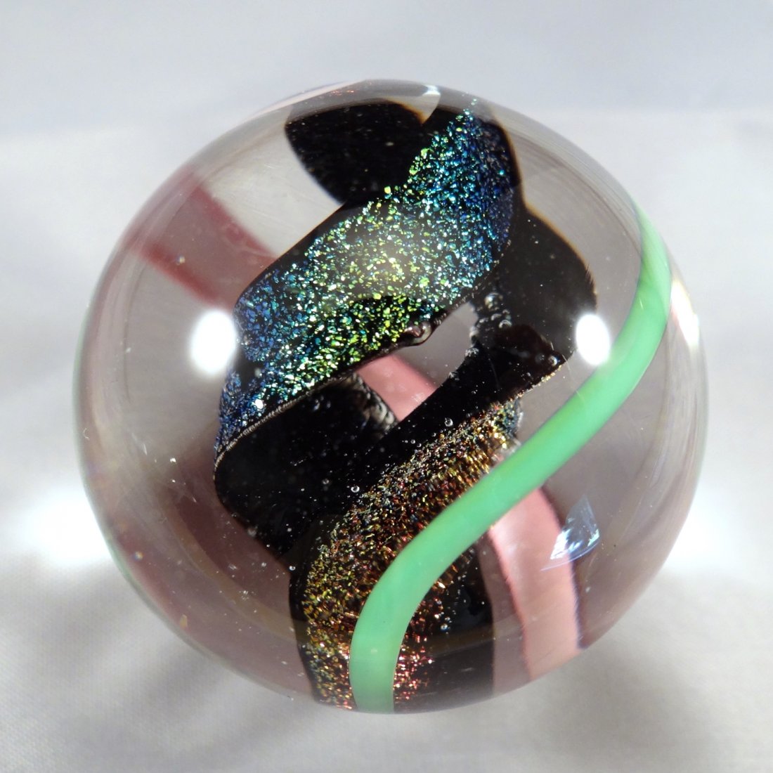 . Contemporary. Desert Fire Glass. 1-5/8". M 9.9 (1 of 2)