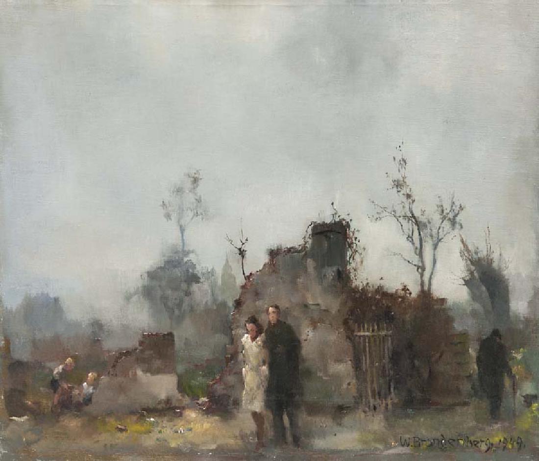 Brandenberg, Ludger Wilhelm Trümmer am Weg. 1949. Öl (1 of 1)