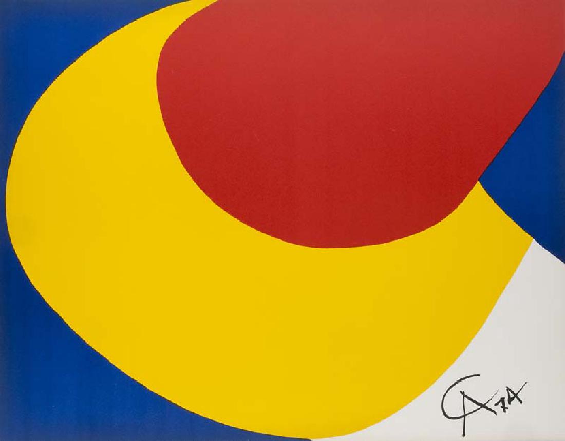 Calder, Alexander Convection/Beastie. (1974). 2: Calder, Alexander Convection/Beastie. (1974). 2 Farblithographien auf Velin d'Arches. Blattmaße a. 65,8 x 50,7 cm. Je im Stein monogrammiert und datiert. - An den Kanten minimal gebräunt. - Aus der 