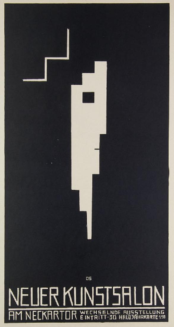 Schlemmer, Oskar Plakat "Neuer Kunstsalon, Stuttgart". (1 of 1)