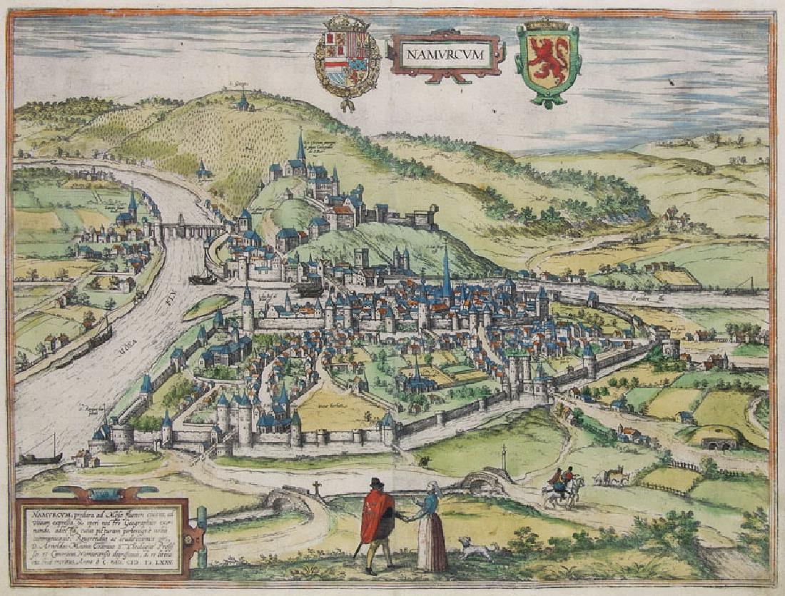 Sammlung von 3 kolorierten Kupferstichansichten aus (1 of 1)