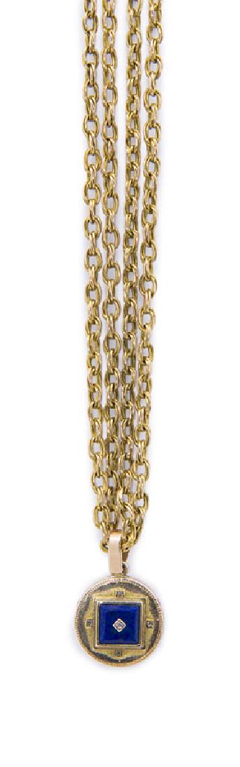 Doppelreihige Anker-Gliederkette mit Amulettanhä (1 of 1)