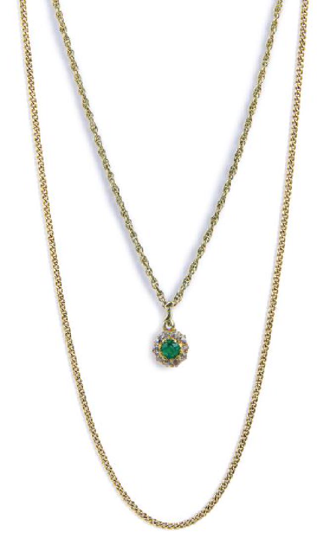 Sammlung aus 1 Smaragd-Anhänger mit Kette in (1 of 2)