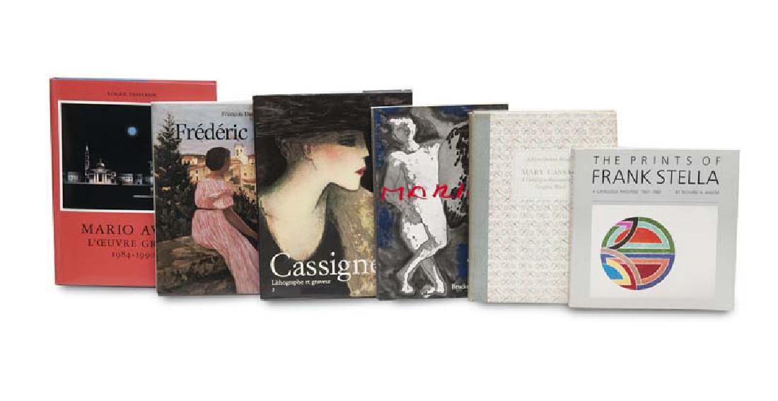 Sammlung von 6 Werkverzeichnissen.: Sammlung von 6 Werkverzeichnissen. Vorh.: Breeskin Mary Cassatt. Cat. rais. graphik work. 1979. - Passeron Mario Avati. L'Oeuvre grave 1984-90. 1991. - Daulte Frederic Bazille. Cat. rais. de l'oeuvre