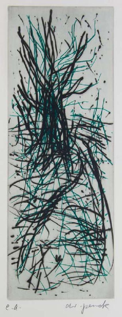 A.R. (d.i. Ralf Winkler) Penck Reise durch Ireland. Hg.: Künstlerbücher A.R. (d.i. Ralf Winkler) Penck Reise durch Ireland. Hg. von Sascha Anderson und produziert von Helge Leiberg. Mit zahlr. Abb. und 1 signierten und num. Kaltnadelradierung von Penck. B