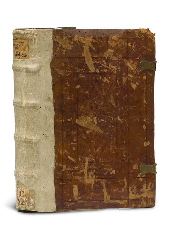 Eck, Johannes und Paolo Cortese Chrysopassus. Mit: Eck, Johannes und Paolo Cortese Chrysopassus. Mit blattgroßem Titelholzschnitt von Daniel Hopfer, zahlreichen Holzschnittinitialen und kolor. Druckermarke am Schluss. Augsburg, Johann Miller, 151