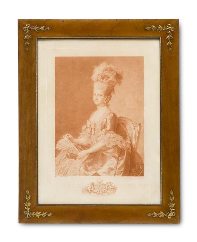 Bartolozzi, Francesco Portrait der Erzherzogin Marie: Bartolozzi, Francesco Portrait der Erzherzogin Marie Christin von Sachsen-Tetschen. Kniestück. (Wien), (Artaria & Co), 1782. Gezeichnet von Michele Benedetti nach einem Gemälde von Alexander