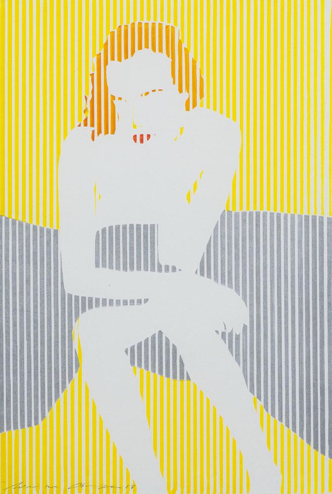 Berges, Werner o.T. (20)17. Faserstift auf Karton. 24 x: Berges, Werner Pop-Art o.T. (20)17. Faserstift auf Karton. 24 x 16 cm. Signiert und datiert. - Im Passepartout freigestellt. Abgebildet in: Ausst.-Kat. "Werner Berges. 100 +". Bielefeld, Kerber Verlag