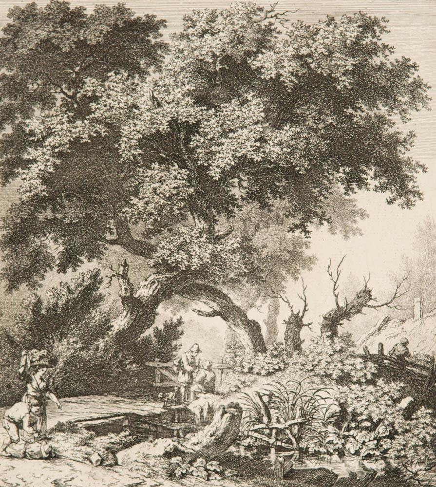 Mappenwerk, Ferdinand Kobell's Radierungen. 5: Kobell, Ferdinand Mappenwerk, Ferdinand Kobell's Radierungen. 5 Lieferungen mit insgesamt 178 Kupferstichen. Wohl um 1900. o.O. o.D. Folio. OPappumschläge mit grüngeprägten Titeln.Diese Ausgabe nic