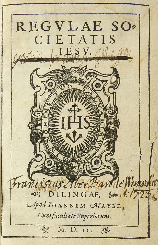 Acquaviva, Claudio Ratio atq(ue) Institvtio Stvdiorvm (1 of 2)