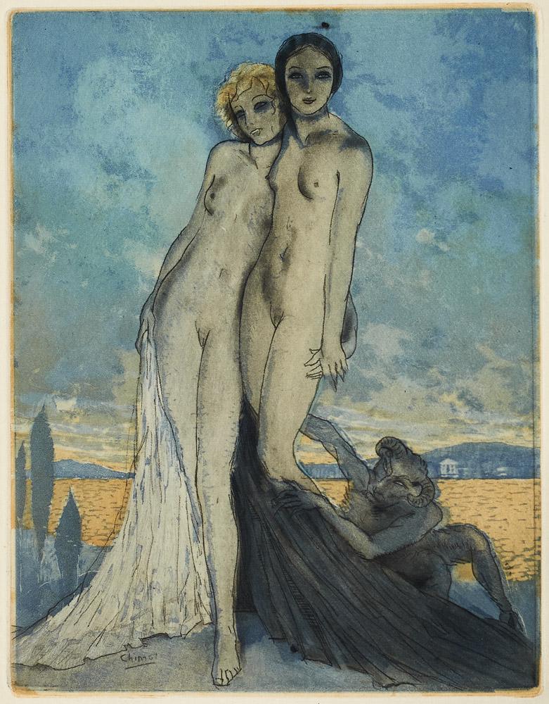 Louys, Pierre Les Chansons de Bilitis. Mit 12 farbigen: Erotica - Art Déco - Chimot Louys, Pierre Les Chansons de Bilitis. Mit 12 farbigen und getönten Original Aquatintaradierungen und einer Extra Suite von 12 farbigen und getönten Original