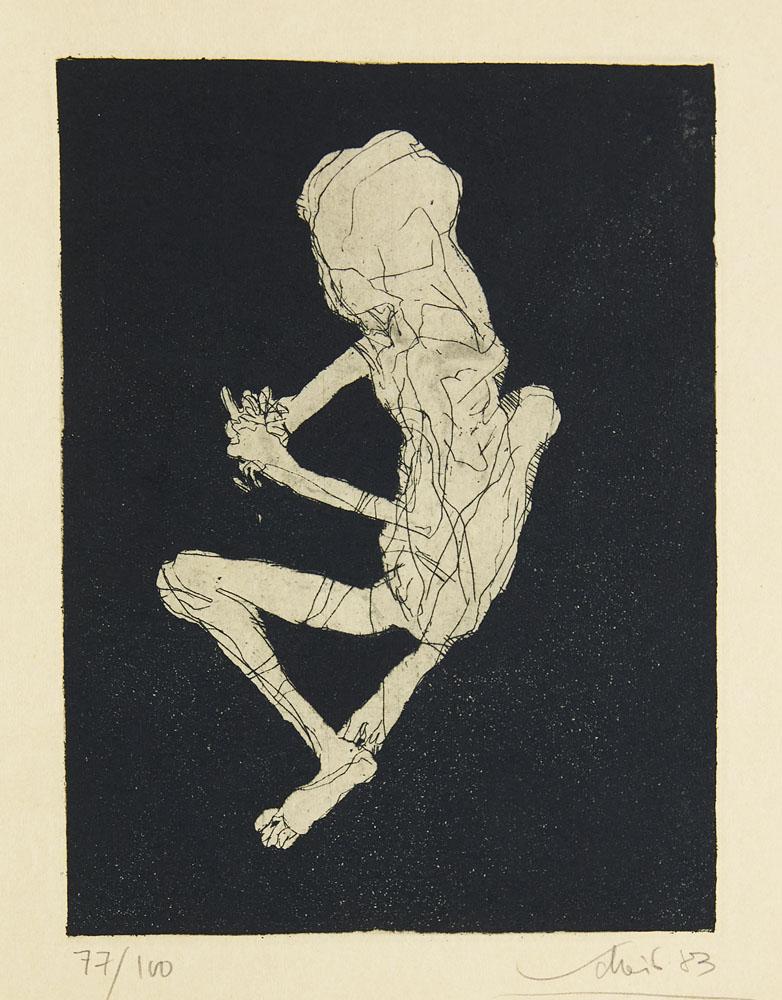 Scheib, Hans Figur. Mit 1 sign. und num.: Sammlung KünstlerbücherScheib, HansFigur. Mit 1 sign. und num. Orginalradierung von Hans Scheib u. zahlr., z. T. farb. Abbildungen. Schwetzingen, Edition Rothes Haus, 1999. 120 S. 4°. I