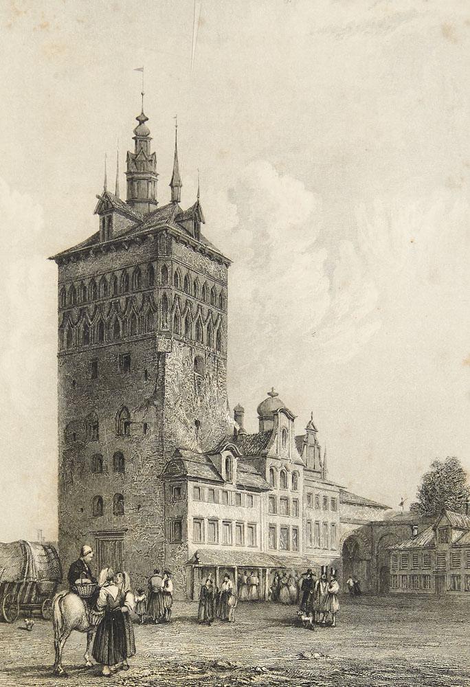 Wolff u. H. Doering, O.L.B. Deutsches Taschenbuch.: DeutschlandWolff u. H. Doering, O.L.B.Deutsches Taschenbuch. 1837. Norden. Mit 17 engl. Stahlstichen nach Original-Zeichnungen von A. Vickers. London, Asher, (1837). 2 Bl., 210 S., 1 Bl. Spät. ma