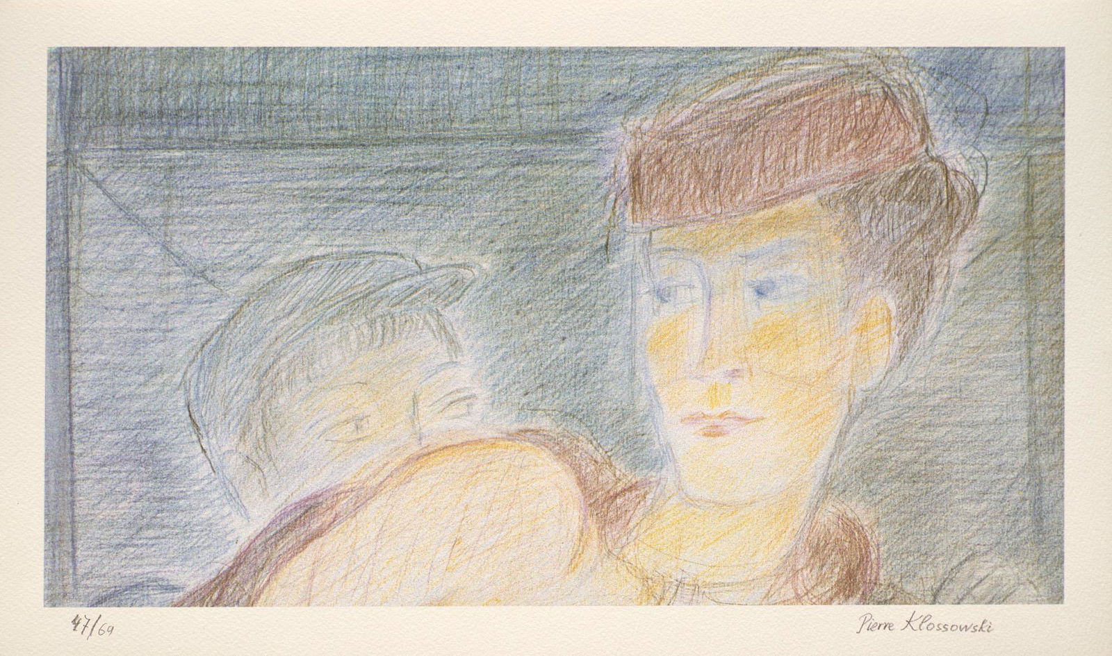 Henric, Jacques Pierre Klossowski. Paris, Adam Biro, 1989. Mit einer farbigen Originallithographie.: Henric, JacquesPierre Klossowski. Paris, Adam Biro, 1989. Mit einer farbigen Originallithographie. Quer.-4°. Lwd.-Kasette.Eins von 99 Exemplaren des Werkverzeichnisses. Pierre Klossowski (1905-20