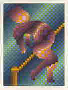 Vasarely, Victor Harlequin sportif (Pole vaute (Vo&#251;te de Perche)). Um 1988. Farbserigraphie auf (1 of 1)