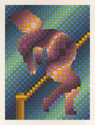 Vasarely, Victor Harlequin sportif (Pole vaute (Vo&#251;te de Perche)). Um 1988. Farbserigraphie auf (1 of 1)