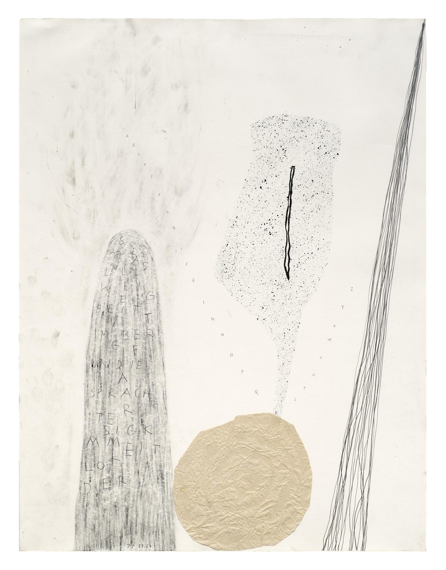 Partenheimer, Jürgen Enkidu (87.64). 1987. Collage und Mischtechnik auf Papier. 76 x 57,5 cm. (1 of 1)