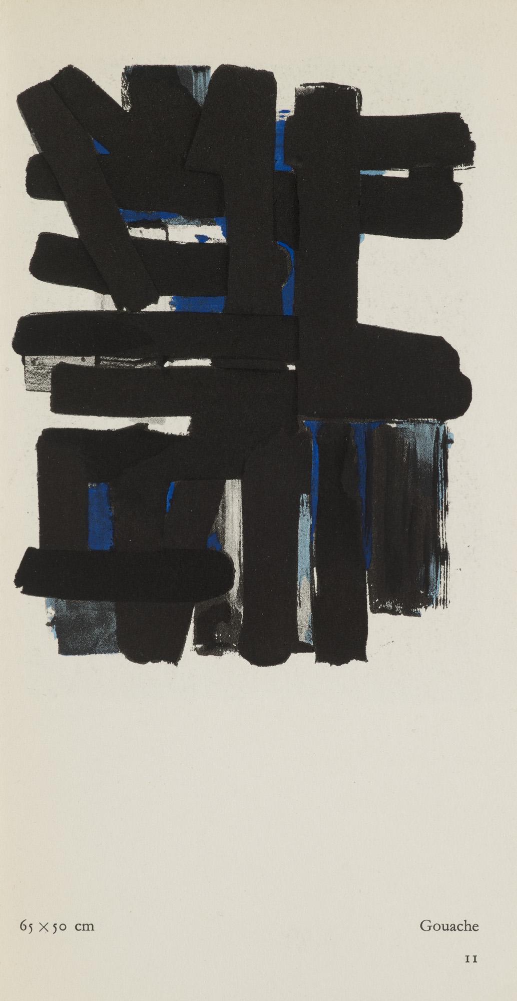 Pierre Soulages o.T. (1957). Farblithographie auf Velin. 13 x 10 cm (22 x 10,5 cm). (1 of 1)