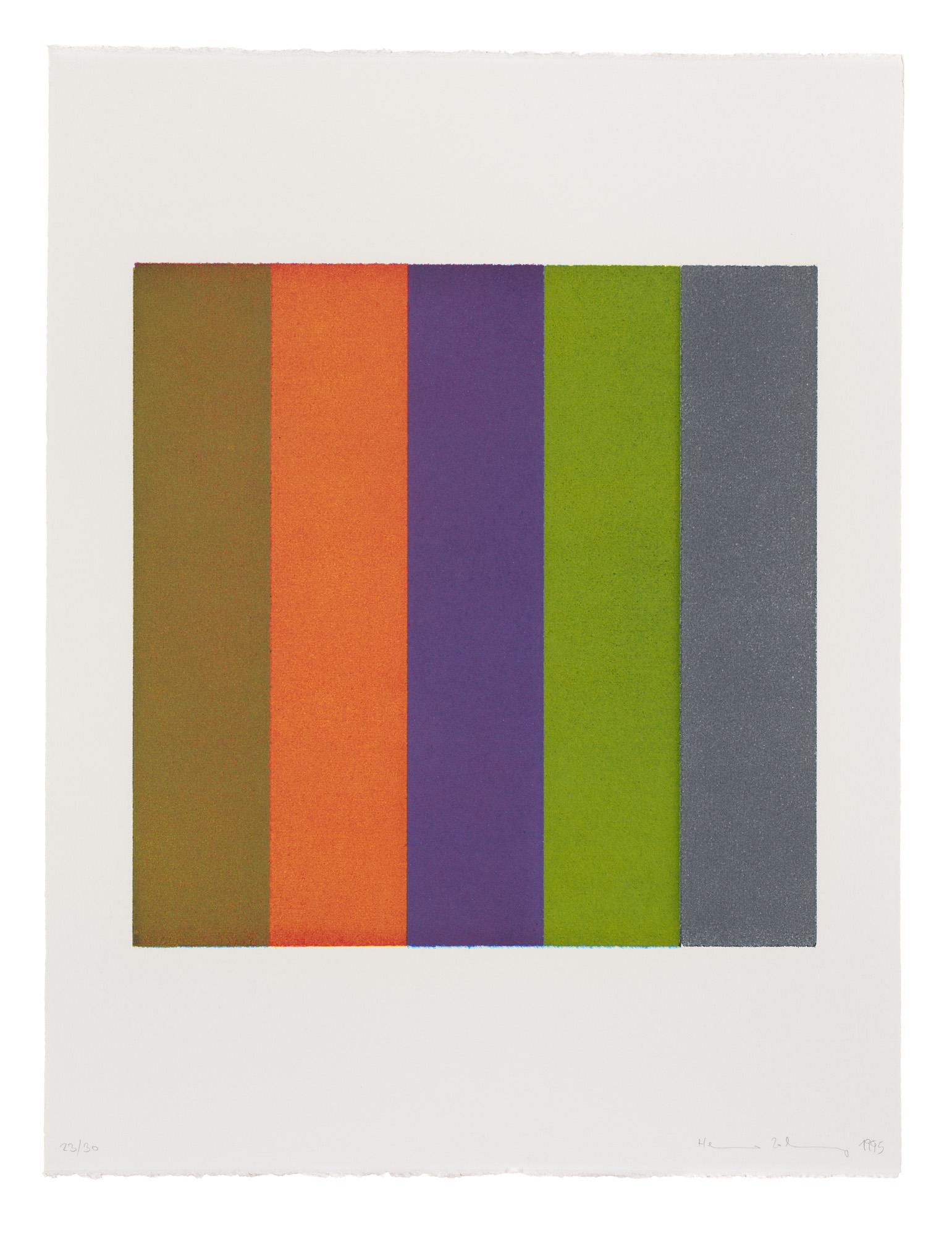 Heimo Zobernig Ohne Titel V. 1995. Farbholzschnitt auf BFK Rives (mit dem Wasserzeichen). 40 x 40cm (1 of 1)