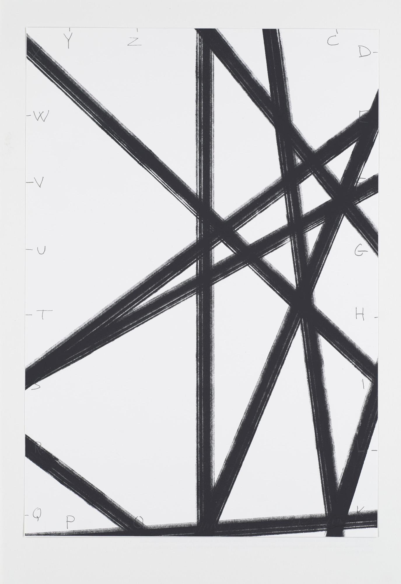 Francois Morellet o.T. Serigraphie auf glattem Velin. 36 x 25 cm (36 x 25 cm). Signiert und: Geometrische Abstraktion Morellet, Francois o.T. Serigraphie auf glattem Velin. 36 x 25 cm (36 x 25 cm). Signiert und nummeriert. Punktuell auf Unterlage montiert, dort verso mit typographischem Text.