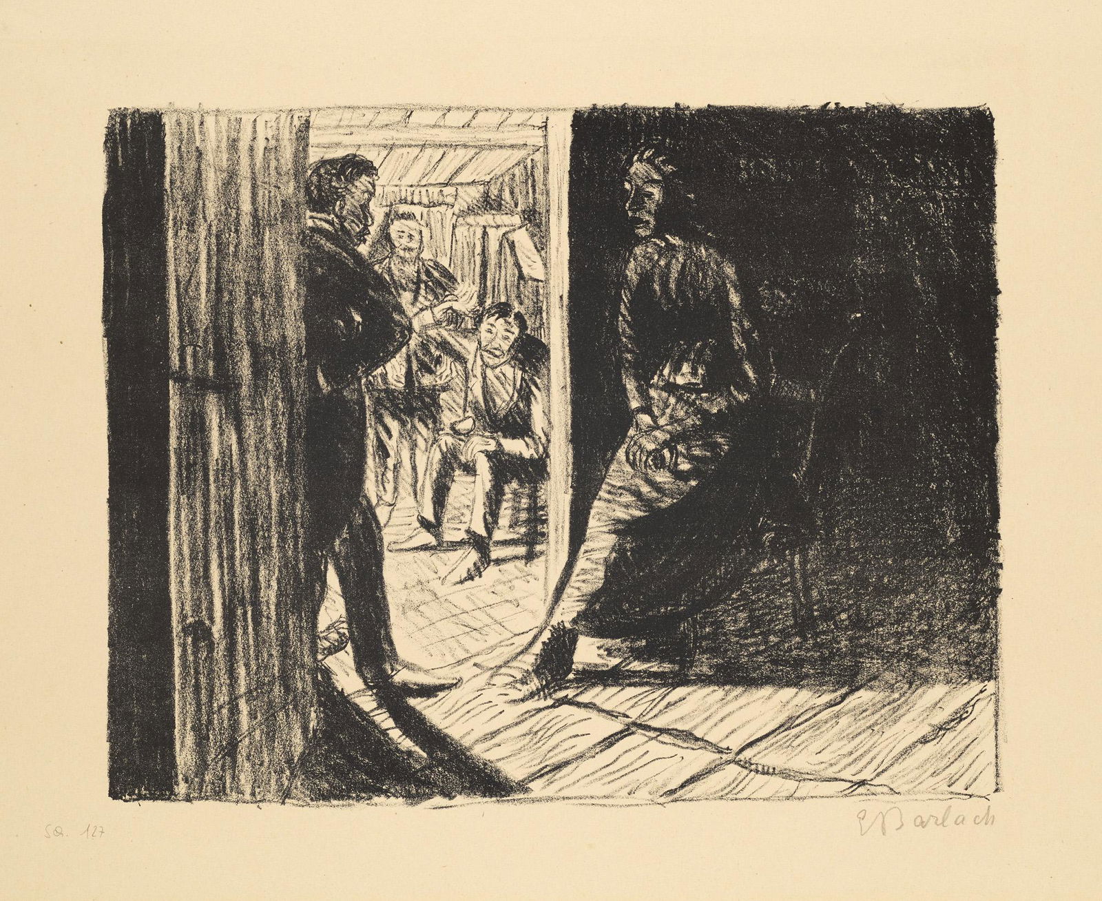 Ernst Barlach Die Stolze (Blatt 15 aus "Der arme Vetter") 1919. Lithographie auf gelblichen (1 of 1)