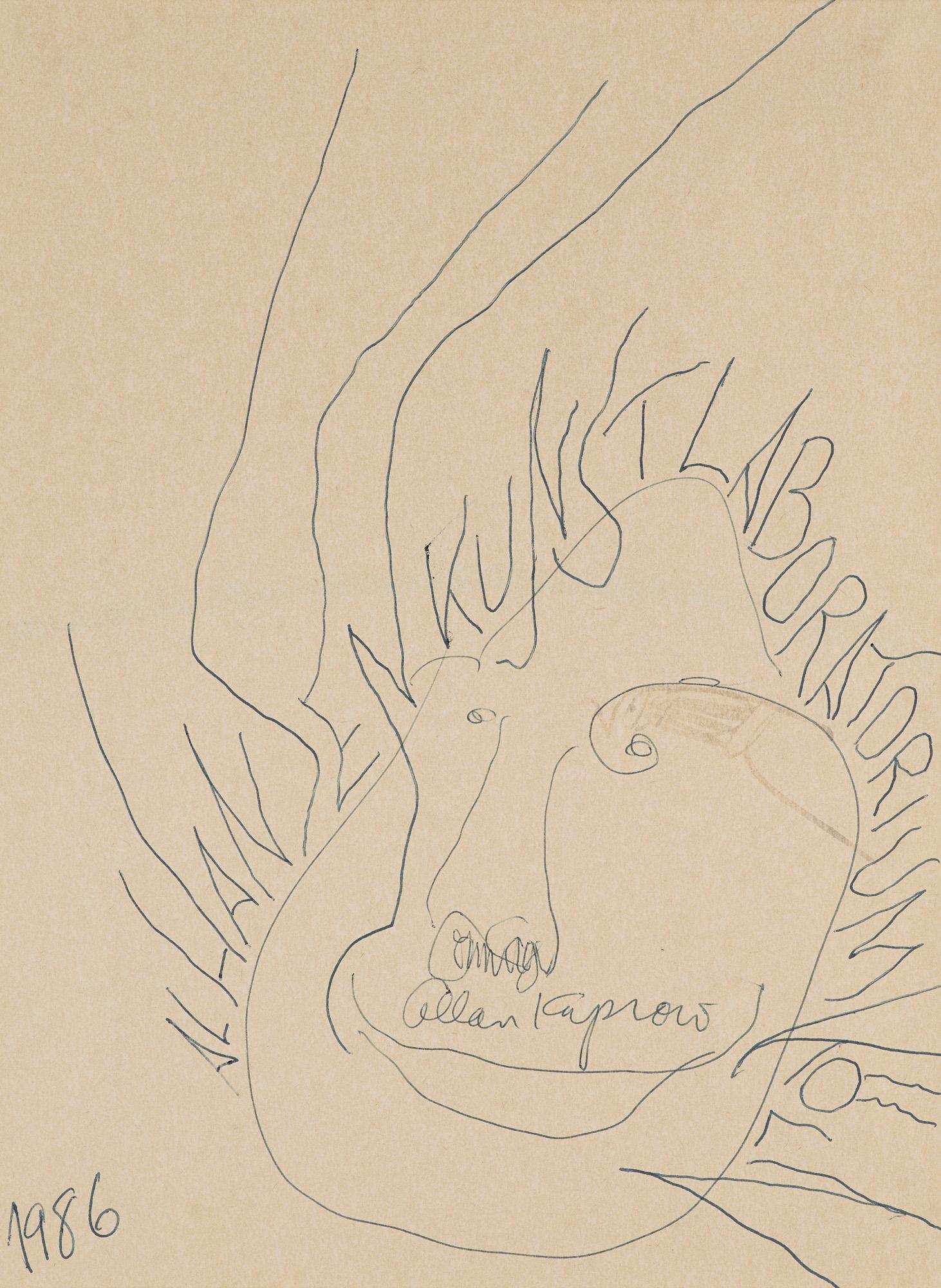 Cage, Wolf Vostell, Allan Kaprow, Al Hansen, Joh Kunstlaboratorium Köln. 1986. Kugelschreiber: Online_Modern and Contemporary ArtFluxusCage, Wolf Vostell, Allan Kaprow, Al Hansen, JohKunstlaboratorium Köln. 1986. Kugelschreiber in Blau auf Velin. Sichtmaß 26 x 19,5 cm. Signiert von Al