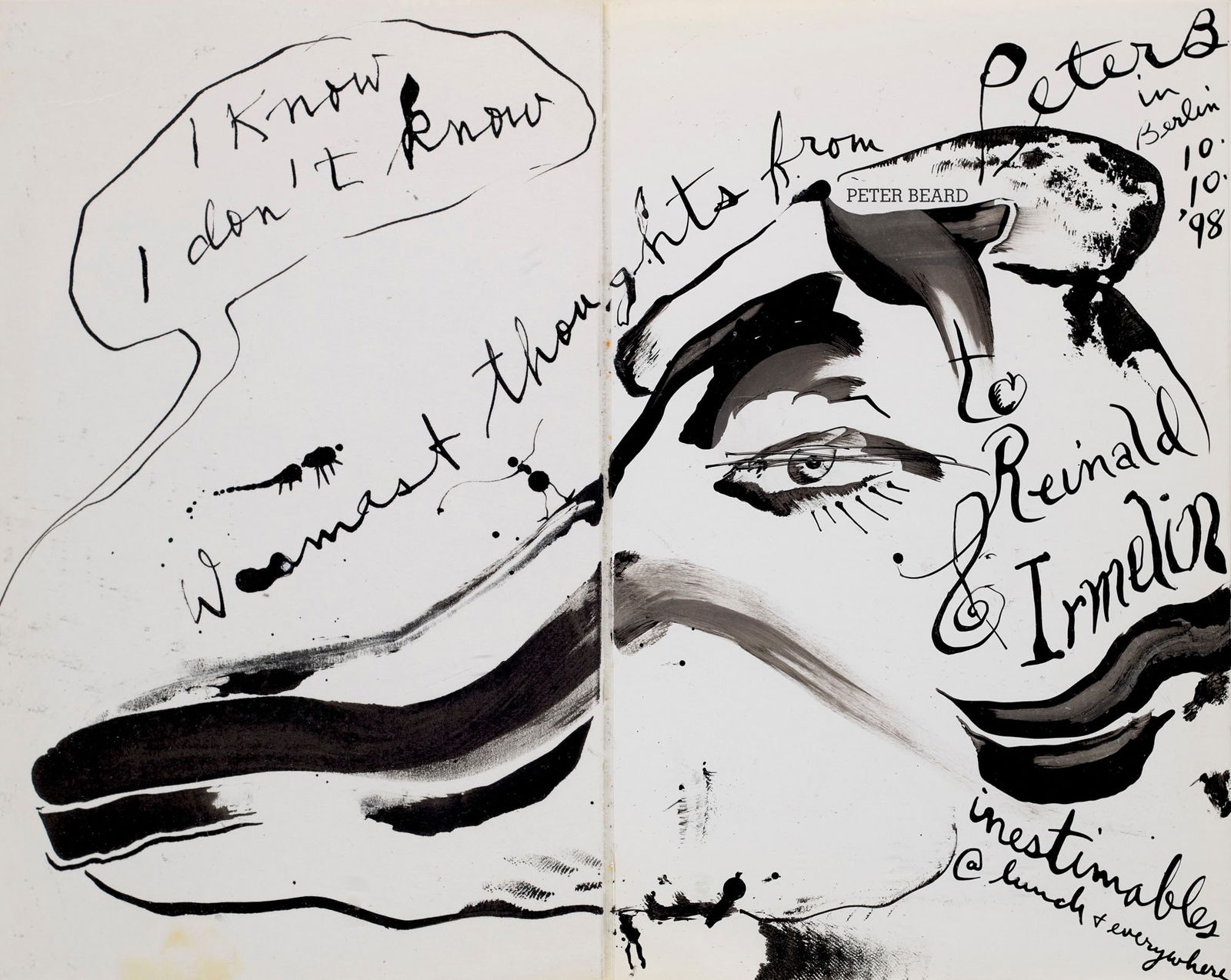 Peter Beard. Introduction par Christian Caujolle. Mit OZeichnung sowie dat. u. sign. Widmung Beards: Beard, Peter Peter Beard. Introduction par Christian Caujolle. Mit OZeichnung sowie dat. u. sign. Widmung Beards im Vorsatz. Paris, Nathan, 1997. 71 unpag. Bll. 8°. Ill. OBroschur (etw. angestaub