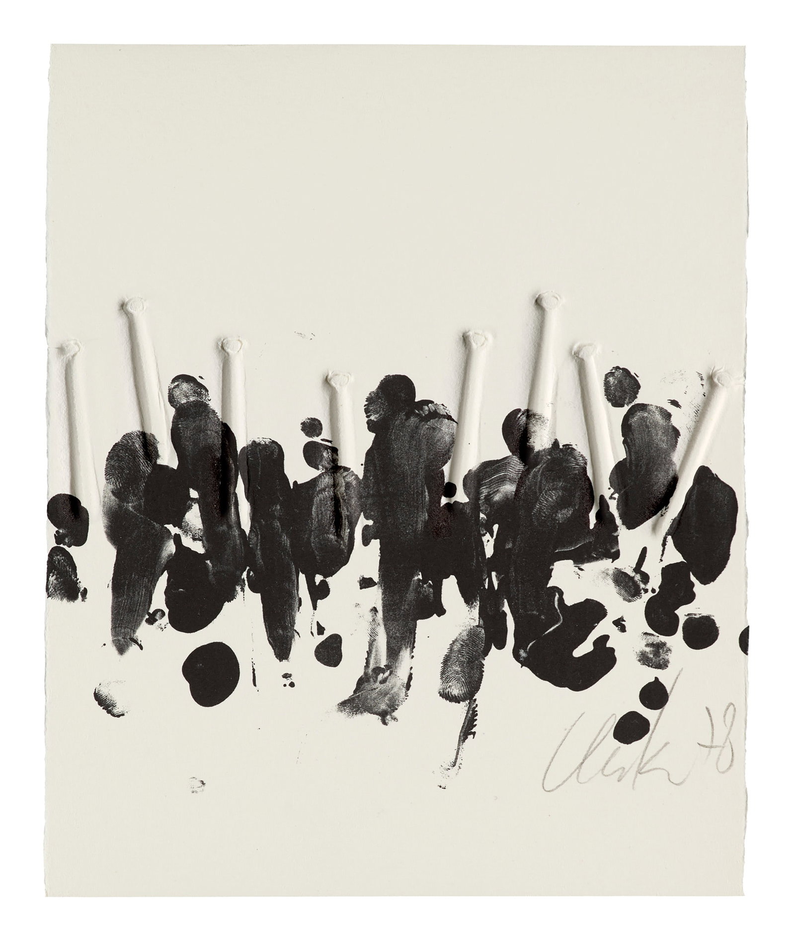 Uecker, Günter 1 Lithographie mit Prägedruck aus: Kein Fehler im System. 1978. Auf (1 of 1)