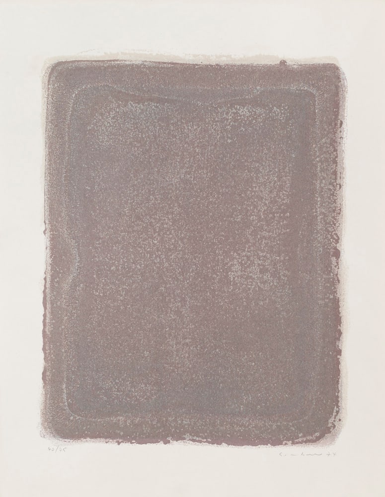 Graubner, Gotthard o.T. (Kissenbild). 1974. Lithographie auf leichten Vélin Karton. 45 x 35 cm (1 of 1)