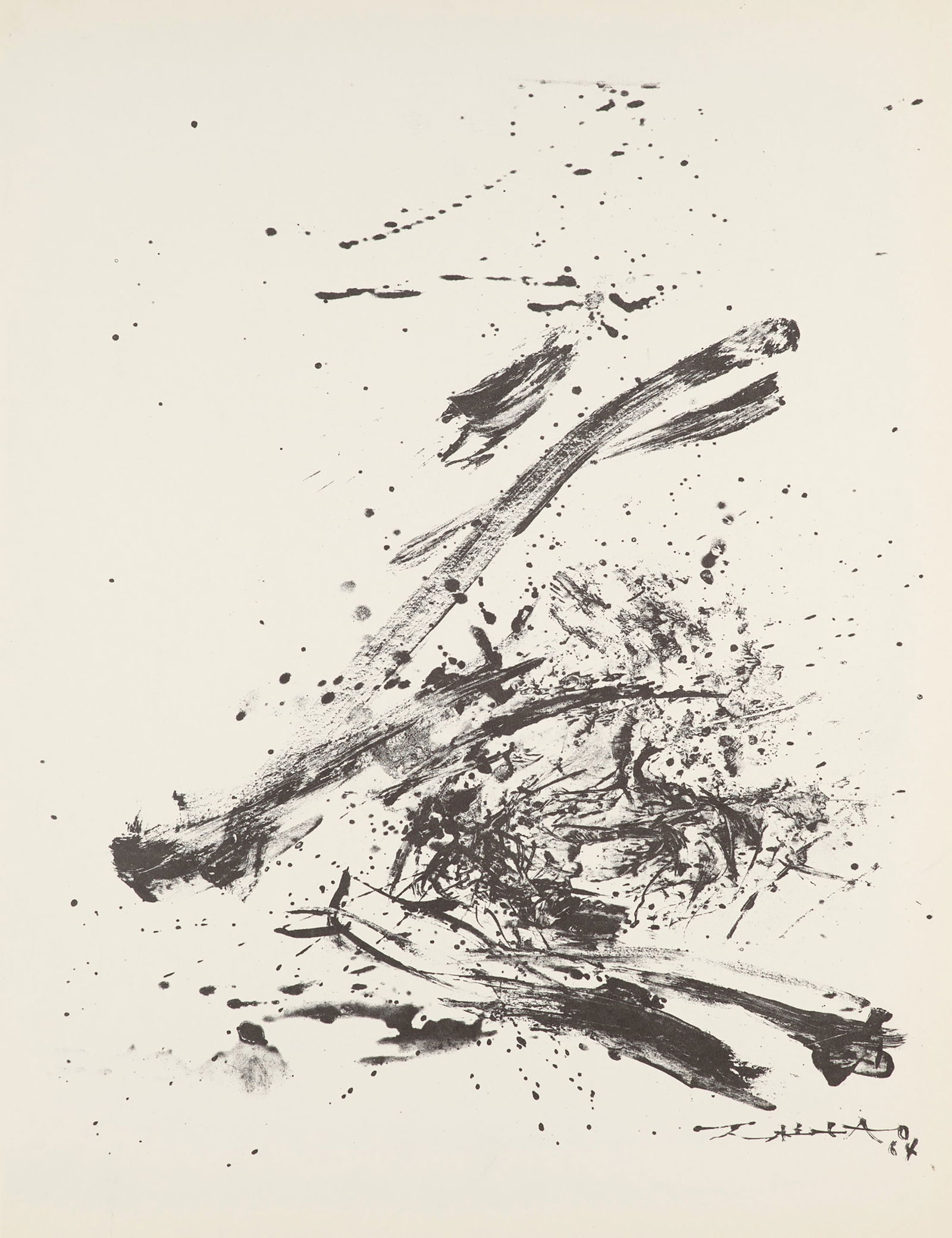Wou-Ki, Zao o.T. (Informelle Komposition). 1964. Lithographie auf Velin. 41 x 34 cm (47,5 x 34,5 (1 of 1)