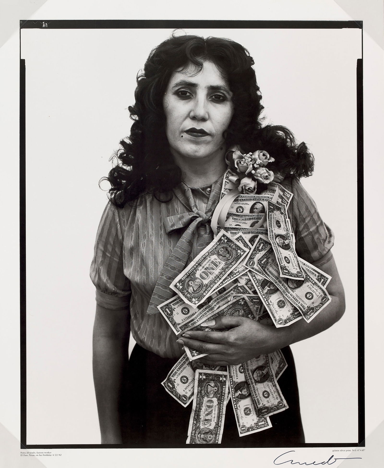 Avedon, Richard Petra Alvarado, factory worker, El Paso, Texas, on her birthday 4/22/82. Spä (1 of 1)
