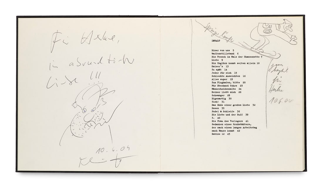 Furtwängler, Thomas Günther, Klaus Zylla u.a, Felix Sammlung von 12 tls. sign. Katalogen: Furtwängler, Thomas Günther, Klaus Zylla u.a, FelixSammlung von 12 tls. sign. Katalogen und Künstlerbüchern, tls. mit original Zeichnungen, sowie einer signierten Collage und 1 ger