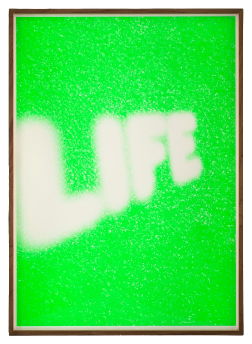Olafur Eliasson Life. 2021. Serigraphie in Leuchtfarbe auf 300 g Daunendruck Papier. 84 x 60 cm (89: Zeitgenössische KunstEliasson, OlafurLife. 2021. Serigraphie in Leuchtfarbe auf 300 g Daunendruck Papier. 84 x 60 cm (89 × 64 cm). Mit Zertifikat, dort signiert, nummeriert und mit weiteren