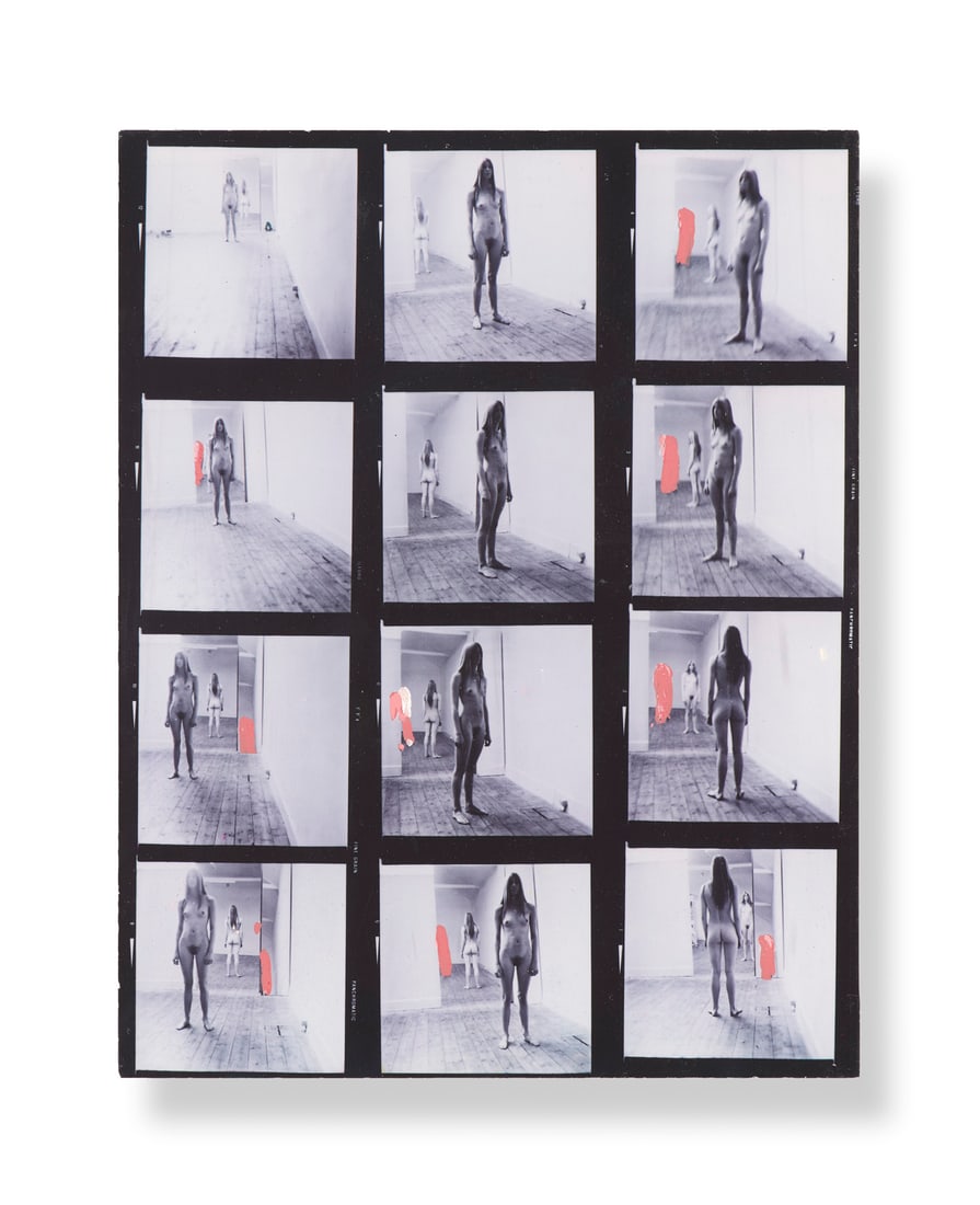 Robert Graham Dye Transfer Study. 1970. Silbergelatine auf Photopapier (Kontaktabzug) ü: Amerikanische ModerneGraham, RobertDye Transfer Study. 1970. Silbergelatine auf Photopapier (Kontaktabzug) überarbeitet mit Acryl. 24,5 x 19 cm. Verso signiert, datiert und nummeriert. Montiert a