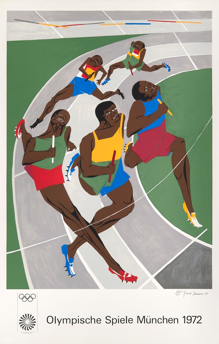 Jacob Lawrence Olympische Spiele München 1972. 1971. Farbserigraphie auf leichtem Velinkarton. (1 of 1)